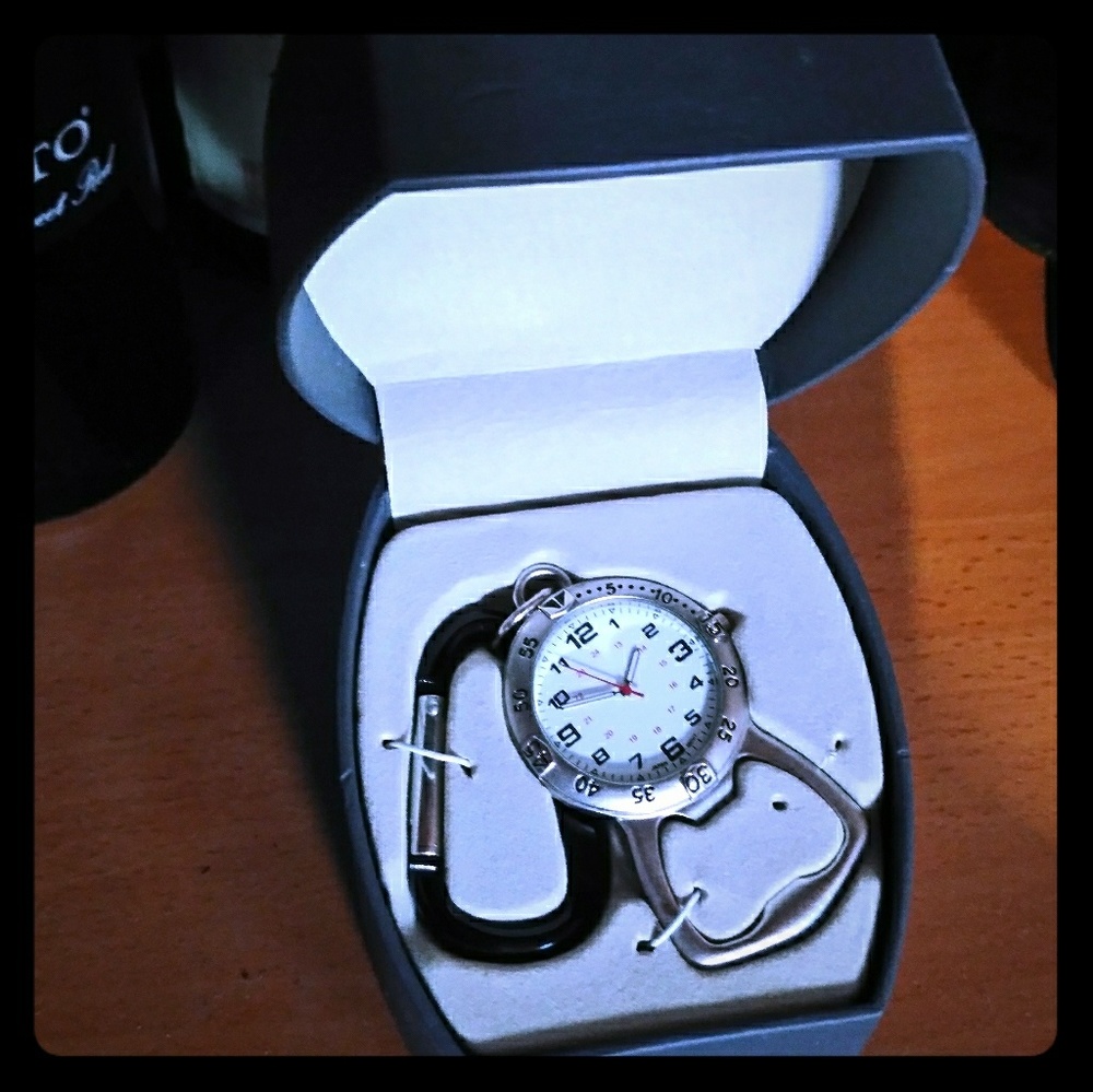 Side  hanging  watch..